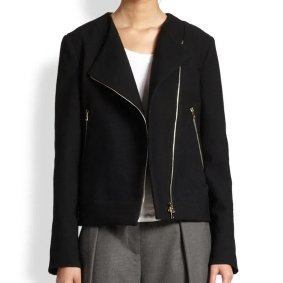 L'Agence Wool Blend Moto Jacket - Picture 1 of 7